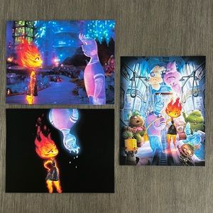 Elemental (Disney Pixar Movie) Themed Cardstock Art Prints - Set of 3